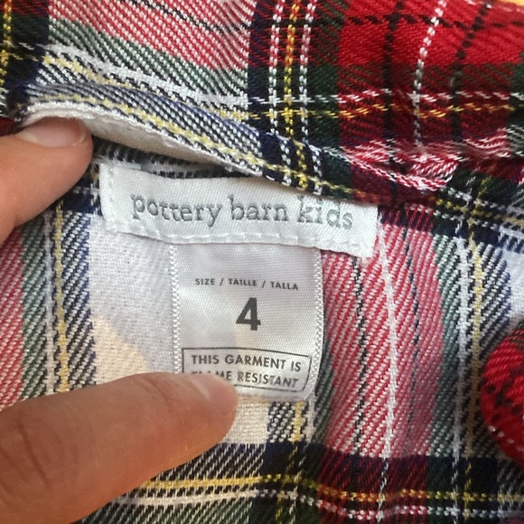 Pottery Barn kids red plaid Christmas pajamas - Picture 2 of 4